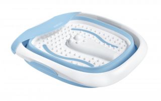 Масажна ванночка складана з вібромасажем та бризкозахисним козирком Foldaway Luxury Foot Spa